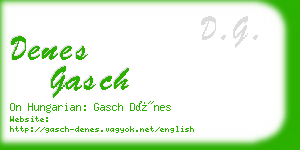 denes gasch business card